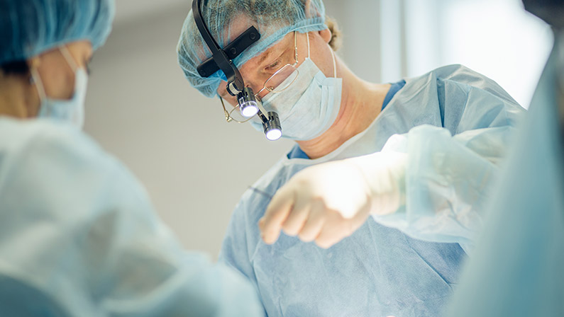 Surgeons doing Mohs reconstructive surgery
